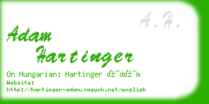 adam hartinger business card
